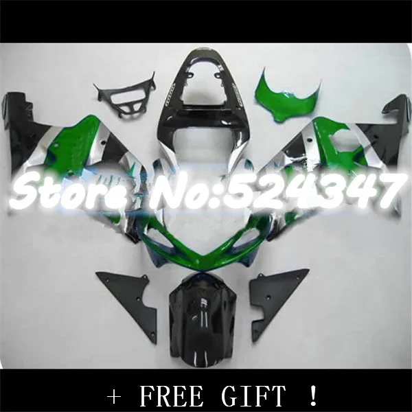 B NEW Fairing kit for A GSXR1000 00 01 02 GSXR 1000 GSX-R1000 K2 2000 2001 2002 green SILVER black Fairings set | Автомобили и
