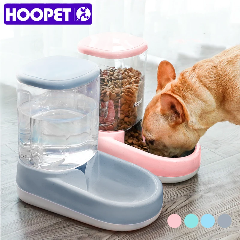 HOOPET Food Storage font b Pet b font Automatic Feeder Dog for Cat Drinking Bowl for