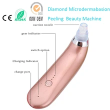 Поры лица Очиститель Нос Черноголовых вакуум комедонов всасывания алмазная микродермабразия угорь Красота устройства