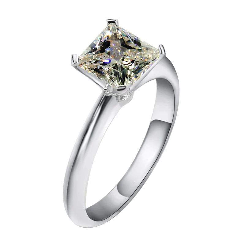 Choucong кольцо с четырьмя когтями 925 пробы серебро 0.8ct AAAAA Циркон Sona cz обручальное кольцо кольца для женщин ювелирные изделия