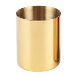 Золотая ваза для цветов ручка держатель настольный контейнер для хранения Дом Офис-цилиндр