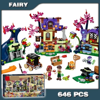 

646pcs Magic Rescue from the Goblin Village Tree House 10698 Building Model Blocks Fairy Princess Toy Compatible with Lago Elves