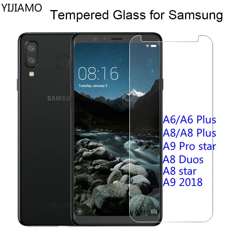 Tempered Glass for Samsung Galaxy A6 A8 2018 A9 Star Lite Screen