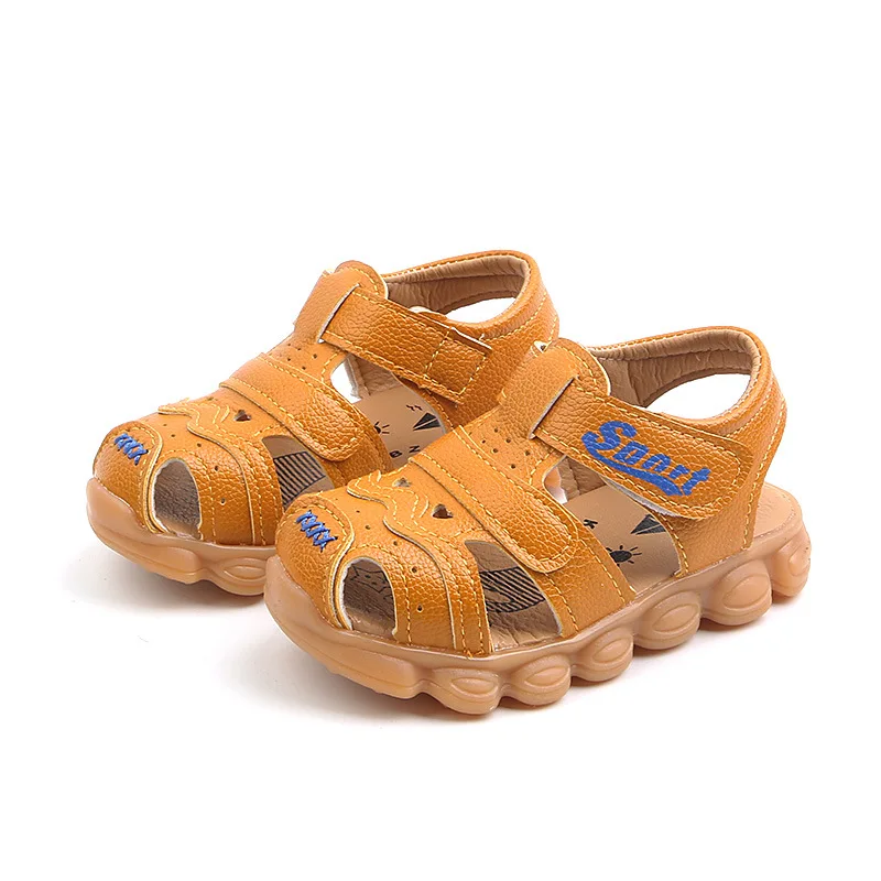 

Quality Leather Sandals Boys Roman Kid Girl Sandals Summer Children Shoes Cover Toe Sport Style Beach Sandals For Toddler Boys