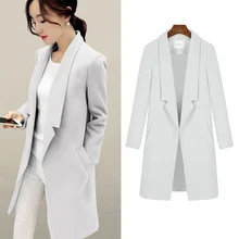 2016 Autumn Winter New Women Korean Woolen Coat Fashion Slim Medium long Sections Big yards Pure