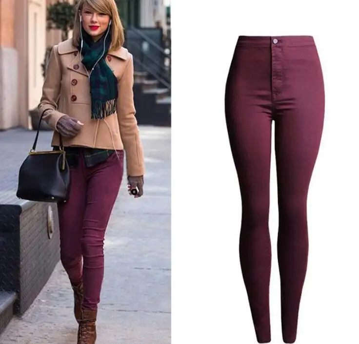 Обтягивающие джинсы женские с высокой талией джинсовые узкие брюки сексуальные узкие джинсы-стрейч брюки пуш-ап женские Леггинсы Большие размеры