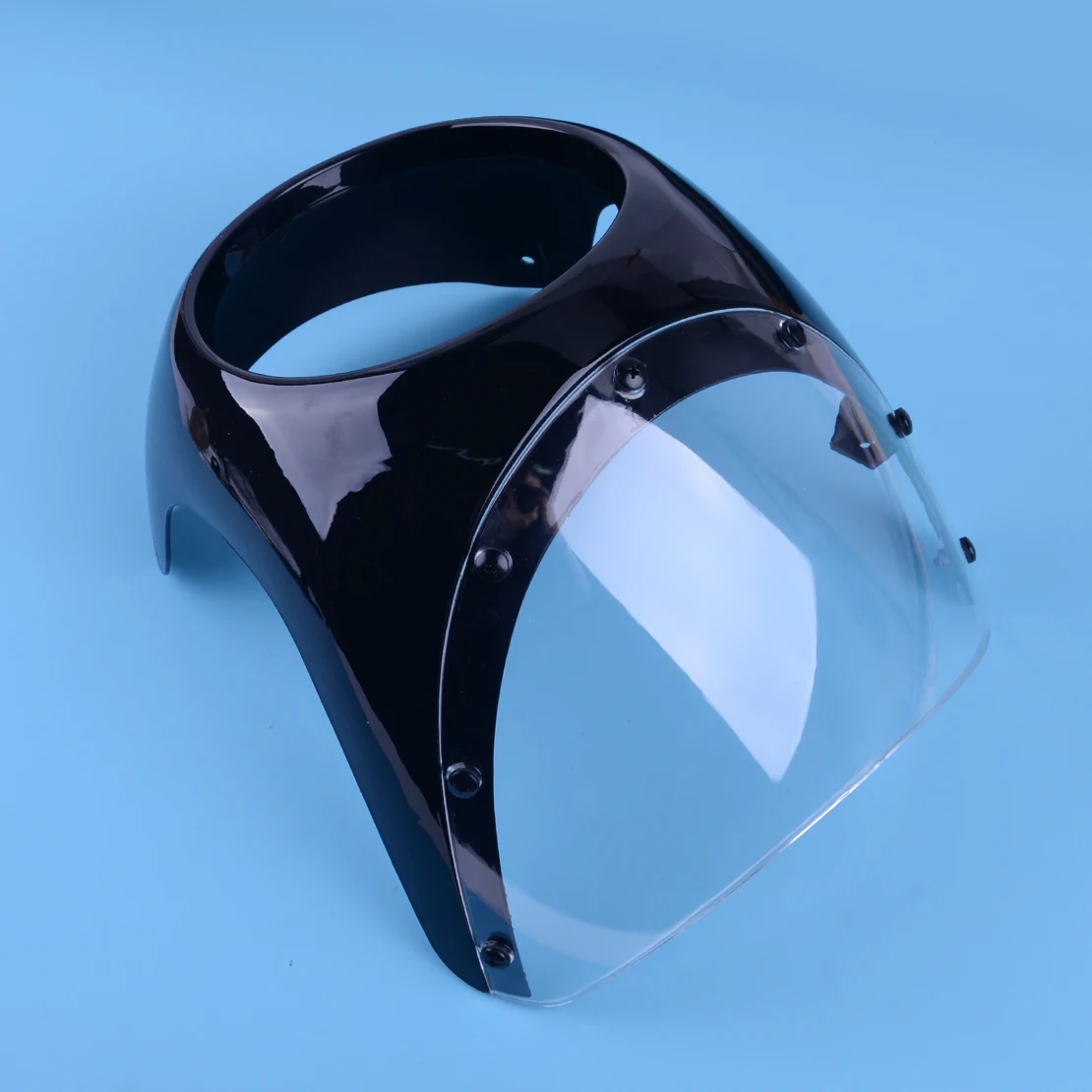 

CITALL Motorcycle Black Plastic 17cm Headlight Fairing Screen Retro Cafe Racer Style Drag Racing