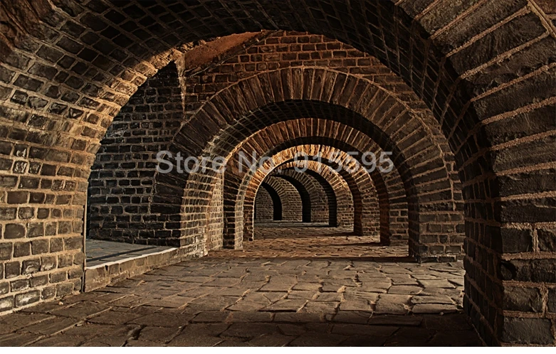 Papel De Parede Mural 3D Personalizado, túnel