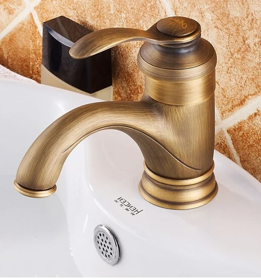 Classical Antique Sink Bathroom Faucet brass sink Bath Mixer Tap Morden design Single handle basin faucet.Deck Mount tap | Обустройство