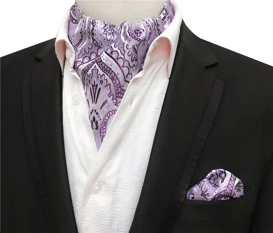 2 Pcs/Set Designer Men Formal Scarf Set Woven Handmade Paisley Scarves with Handkerchief men's scarves & shawls