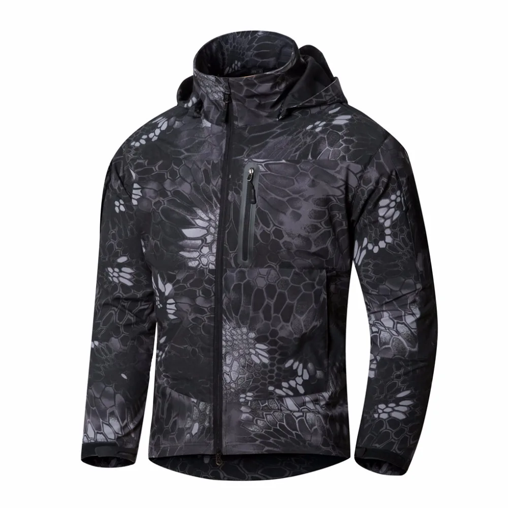 2017 Men s Softshell Jacket waterproof windbreakers Army tactical Clothing 5 Color