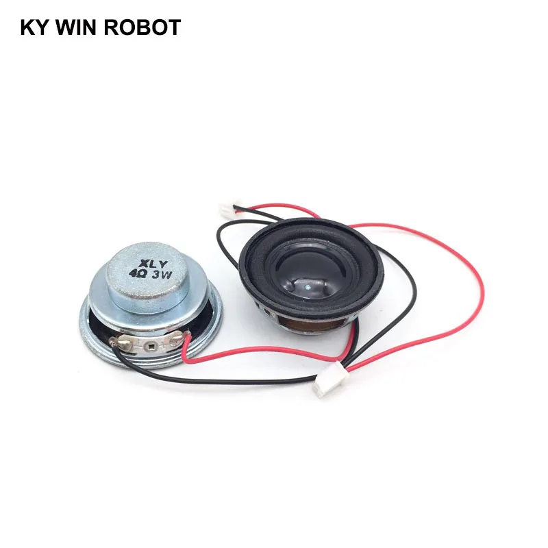 

2PCS New Speaker Horn 3W 4R Diameter 4CM 40MM Rubber Gasket Loudspeaker Trumpet thick 20MM with PH2.54 terminal wire length 15CM