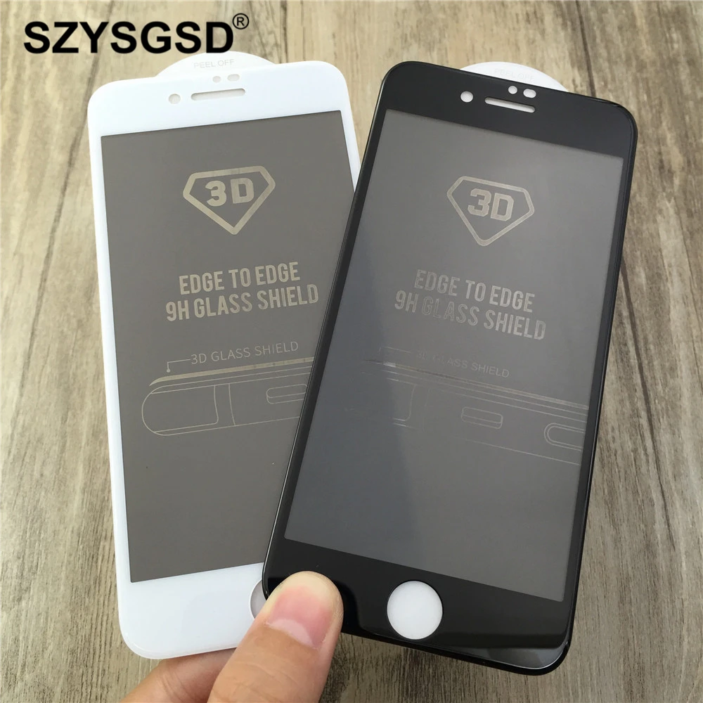 SZYSGSD 3D Tempered Glass Screen Protector For iPhone 8 8