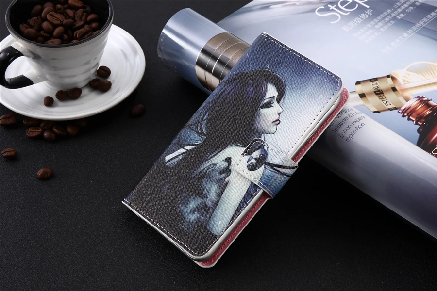 Cartoon Wallet Case for Prestigio Muze G5 H5 J5 U3 V3 LTE 5522 5523 5524 3515 3495 Wize Y3 3406 DUO PU Leather Cover Phone Bag