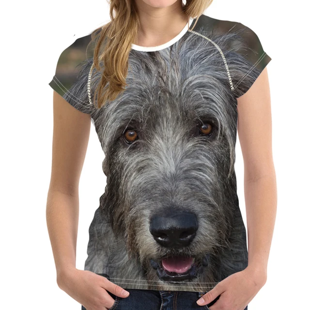 NoisyDesigns Irish Wolfhound Shirt Women T Shirt Tops For Woman