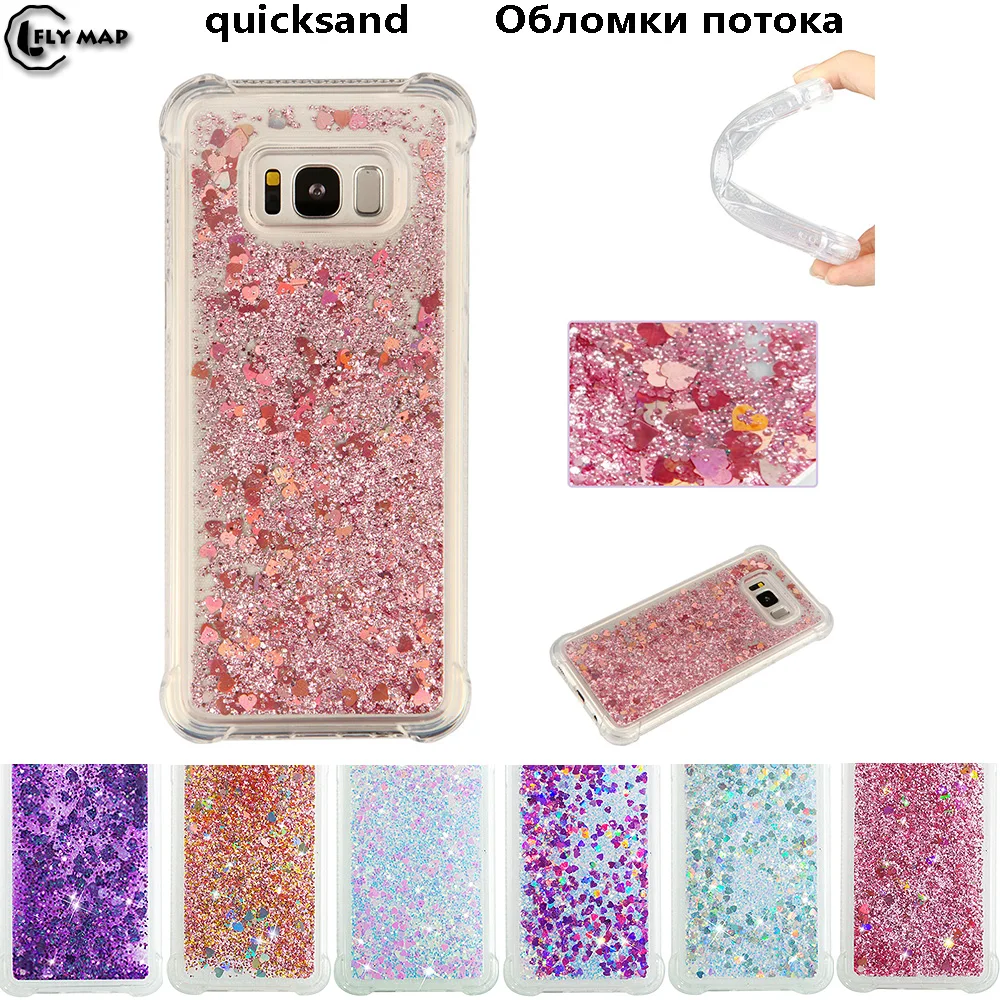 Glitter Stars Case for Samsung Galaxy S8 Plus S8Plus S8+ G955F G955FD SM-G955F SM-G955FD Liquid Quicksand Soft TPU Back Cover