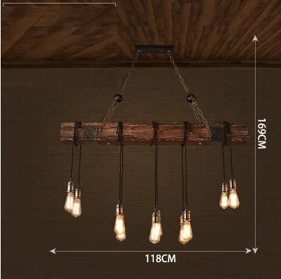 Промышленный чердак LED Эдисон винтажный подвесной светильник для столовой Декор
