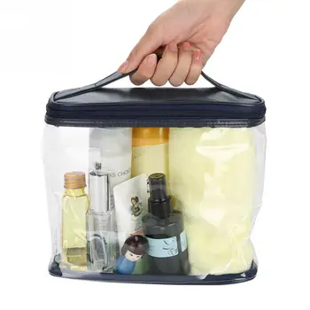 

Portable Makeup Bag Transparent Cosmetic Toiletry Container Case Organizer Cosmetic Bag Makeup Tools For Women Men