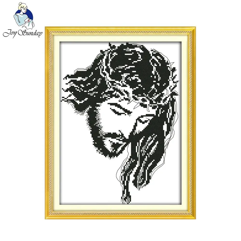 

Joy Sunday Meditation Embroidery Printed Canvas Counted Chinese Cross Stitch Kits Printed Cross-stitch Set Embroidery Needlework