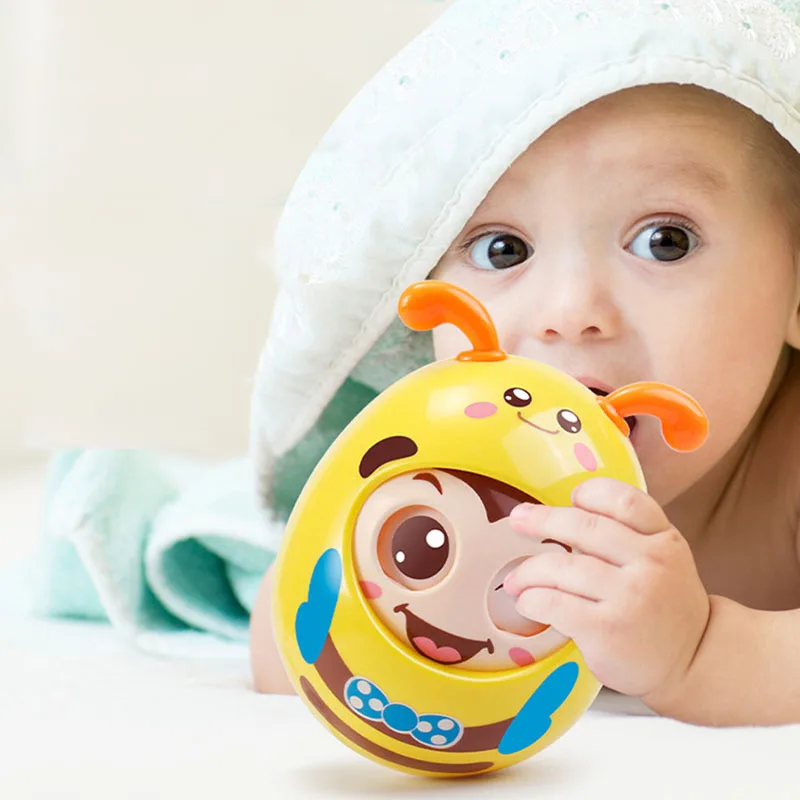 Мигающая игрушка-неваляшка мультяшная круглая мигающая ранняя развивающая игрушка Детская Музыкальная погремушка игрушка для малышей