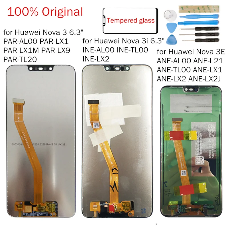 

Original for Huawei Nova 3i LCD Display Screen Touch Digitizer Assembly LCD Display Nova 3/ Nova 3E 10 Touch Repair Parts