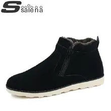 Мужские зимние ботинки; Повседневная теплая Вельветовая обувь с подкладкой; удобные модные мужские ботинки; европейские размеры 47# C030