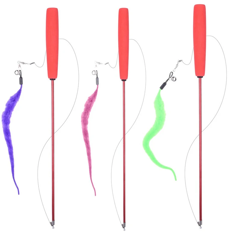 Cute Design Cat Stick Flexible Extendable Pet Cat Toy Wire Feather Teaser Plush Flying Training for Cat 1pcs Color Randomly Cute Design Cat Stick Flexible Extendable Pet Cat Toy Wire Feather Teaser Plush Flying Training for Cat 1pcs Color Randomly