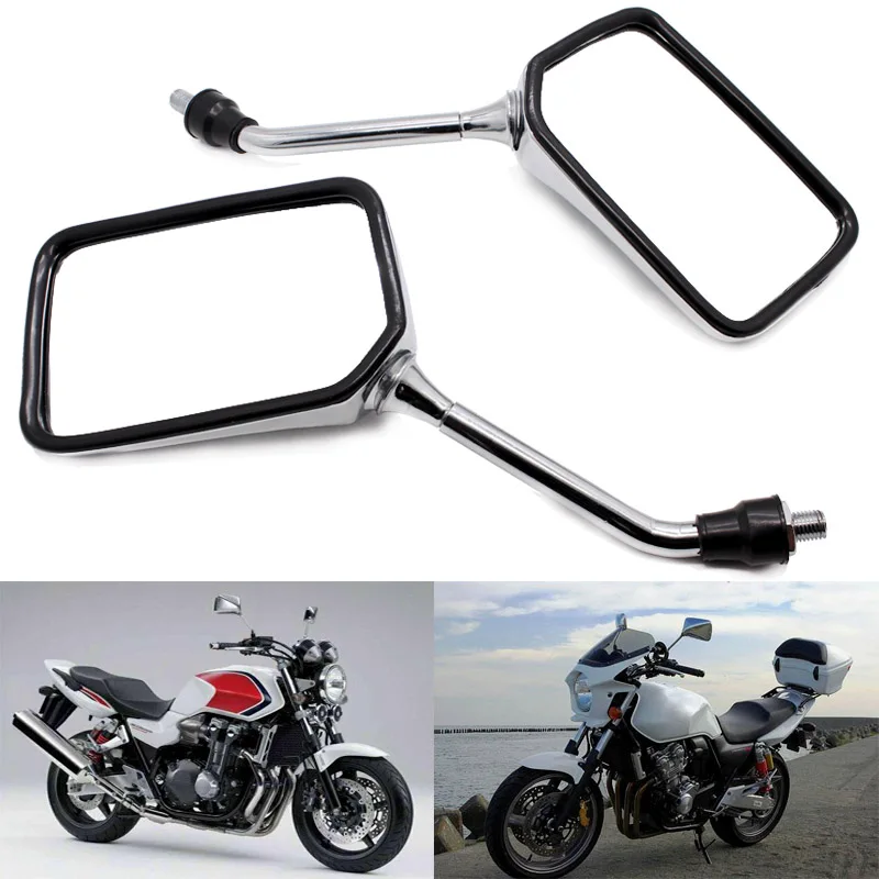 Roaopp 10MM Motorcycle Rear Side View Rearview Mirror For Honda CB400 CB750 CB1000 CB1300 CB-1 VTEC VT250 ZRX400 VYR