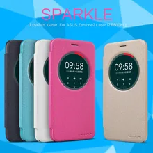 Чехол для Asus Zenfone 2 Laser ZE500KL 5 дюймов чехол Nillkin Sparkle супер тонкий кожаный чехол откидная крышка с В розницу пакет
