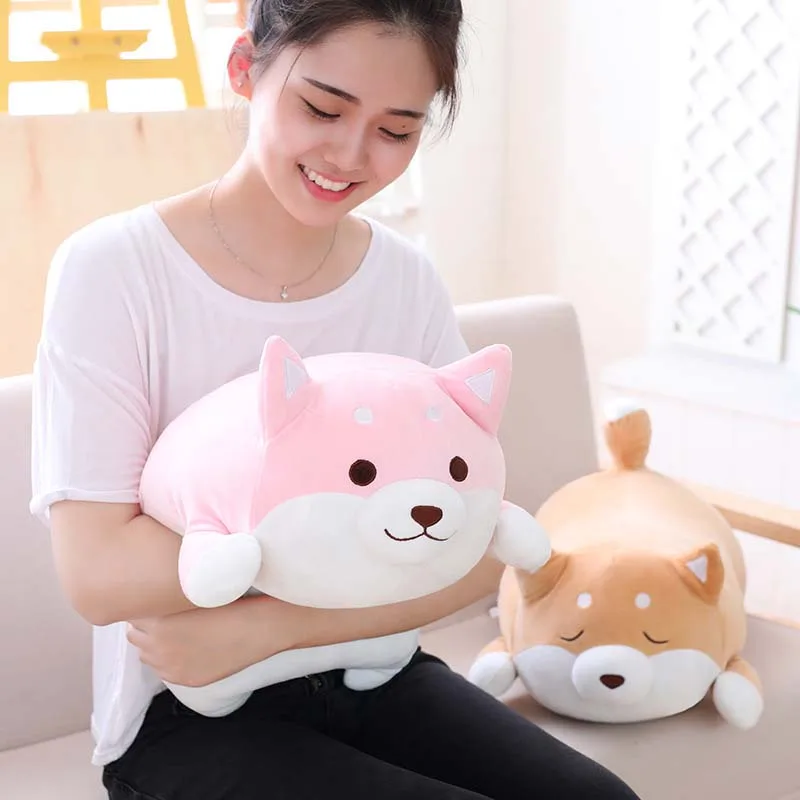 35//55cm Cute Fat Shiba Inu Dog Plush Toy Kids Baby Play Cushion Cartoon Pillow
