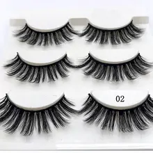 1 коробка новые высококачественные сексуальные ручной работы 3D толстые норковые красивые толстые длинные накладные ресницы 02