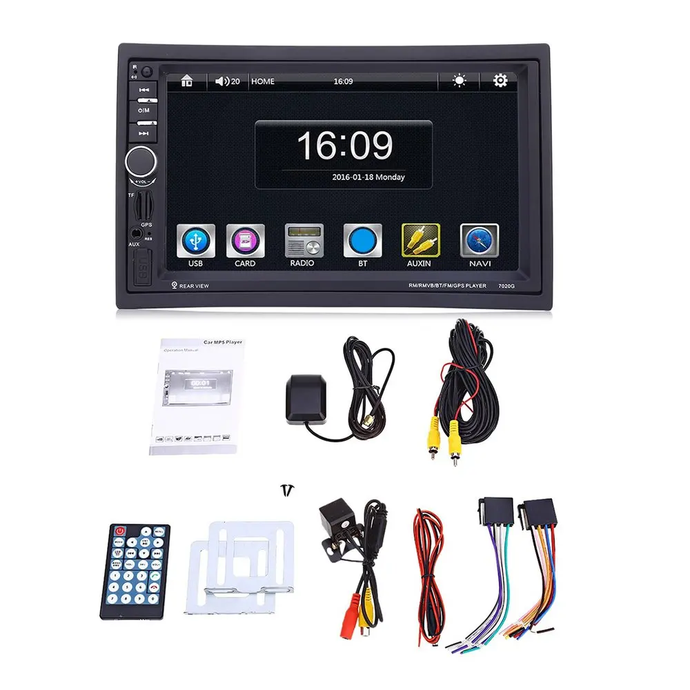 

Universal Design 7 Inch Digital Touch Screen 2 Din HD Car Radio MP5 Player Bluetooth GPS Navigation Muti-media Player