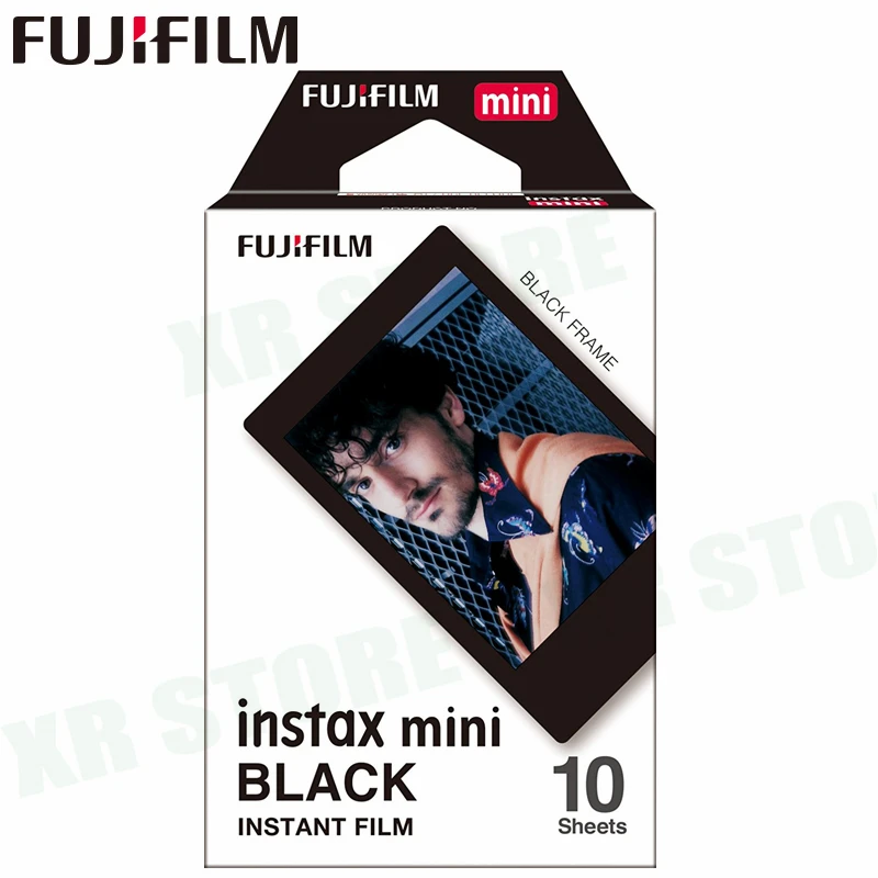 Fujifilm Instax 20 черная рамка+ 20 монохромных листов пленка фотобумага для Fuji Instant Mini 8 9 70 7s 50s 90 25 SP-1 2 камеры