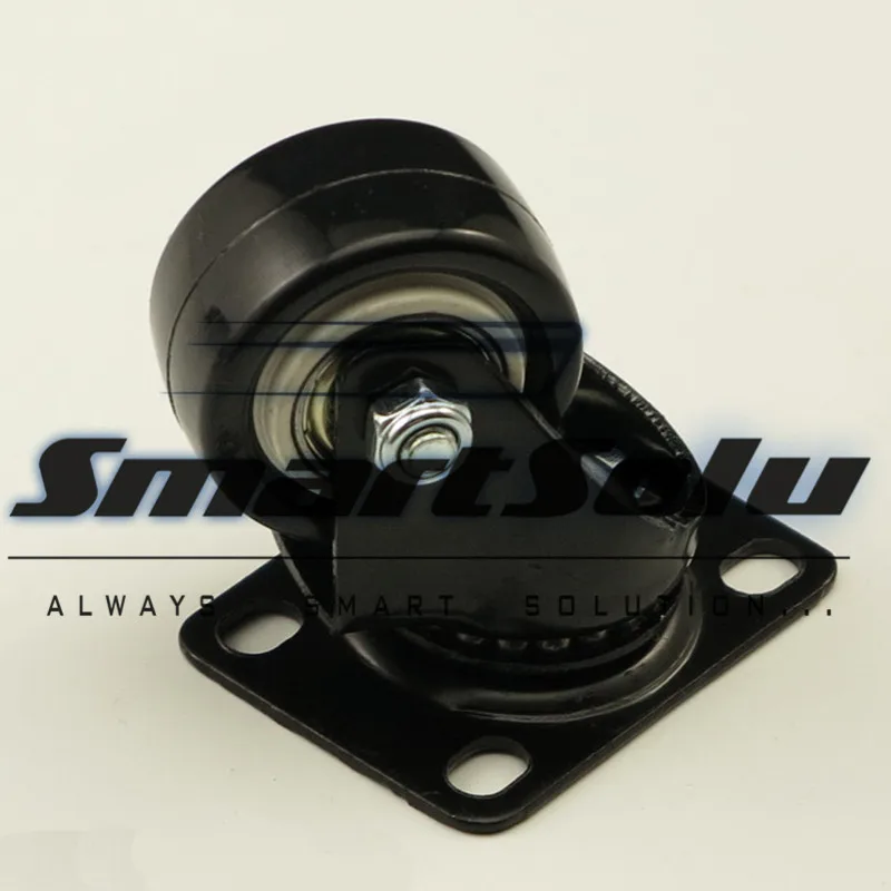 شحن مجاني 4 قطع أسود كرسي مكتب قطب عجلات مطاطية الصناعية مكابح عالمية عجلات