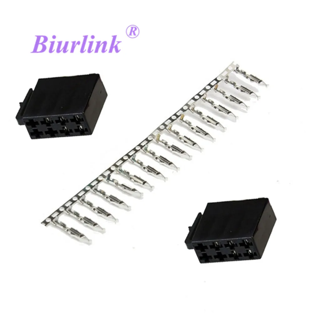 Universal Car Radio Stereo ISO 8 Pin Socket Connector for VW Peugeot