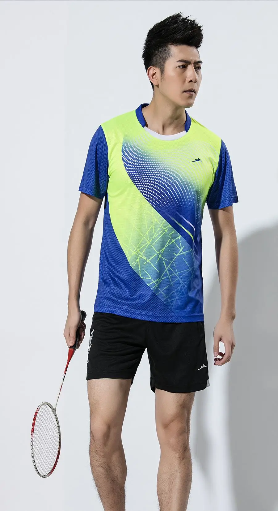 Новая таможенная одежда для бадминтона для мужчин, женский спортивный комплект для бадминтона, теннисная одежда, теннисная рубашка+ юбки для бадминтона 2605