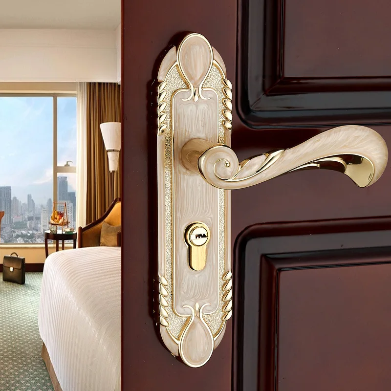 

Padlock Fechadura Digital Free Shipping Supply Europe Type Lock Universal Hand Hardware Locks Combo Amber Gold Solid Wood Door
