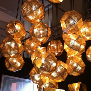 

32CM Etched "Diamonds" Metal, Stainless Steel Suspension Light Restaurant Pendant Lamp Silver,Gold,Copper