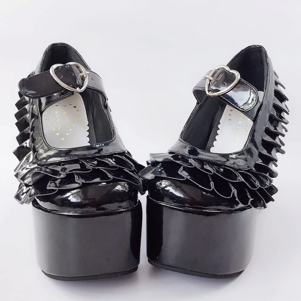 12cm-High-Heels-Black-Rocking-Horse-Style-Ruffles-Lolita-High-Platform-Shoes-Japanese-Harajuku-Cosplay-Lolita-1