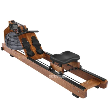 

MR002 Water Resistance Row Machine Wood Material Abdominal Pectoral Arm Body Fitness Training Rowing Indoor Home GYM Equipment