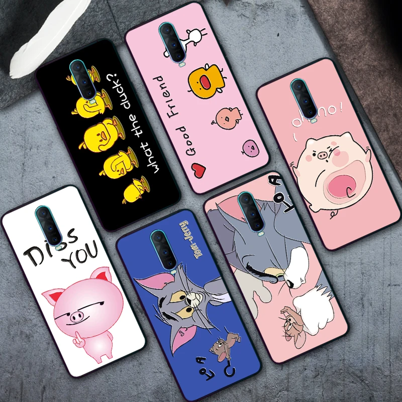 

Cute Pig Phone Case For OPPO A1 A83 Cartoon Duck OPPO A5 A3S F9 A7X K1 R15 R17 Cases Good 3D Silicone Cover For OPPO R17 Pro
