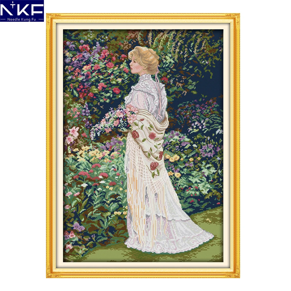 NKF Floral aromas handcraft needlepoint kits counted stamped canvas