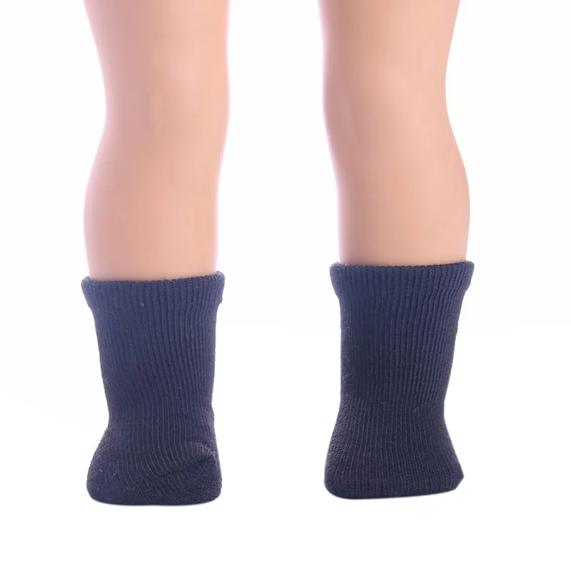 LUCKDOLL однотонные носки подходят для куклы 18 дюймов или 43 см кукольные аксессуары для кукол