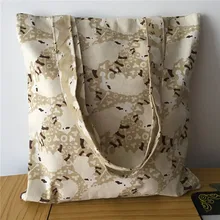 YILE хлопковая льняная ткань Экологичная для шоппинга с ручкой сумка на плечо с принтом овечки 1206-2