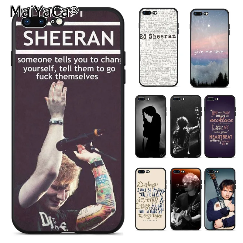 MaiYaCa Pop Singer Star Ed Sheeran Phone Accessories Case for Apple iPhone 8 7 6 6S Plus X 5 5S SE 5C Cellphones MaiYaCa Pop Singer Star Ed Sheeran Phone Accessories Case for Apple iPhone 8 7 6 6S Plus X 5 5S SE 5C Cellphones