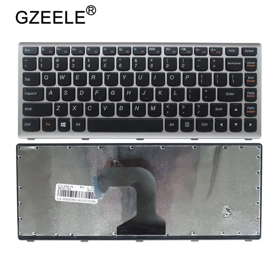 GZEELE новая клавиатура для ноутбука LENOVO S400 S435 S410 M40-70 S405 S305 S300 S400T S415 US silver layout |