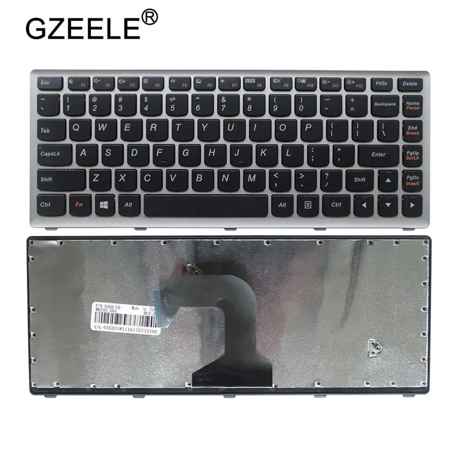 

GZEELE New Laptop keyboard for LENOVO S400 S435 S410 M40-70 S405 S305 S300 S400T S415 US silver layout