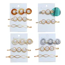 

Romantic Pearl Acrylic Hairpins Headdress Hair Clips Clamps Barrettes for Girls