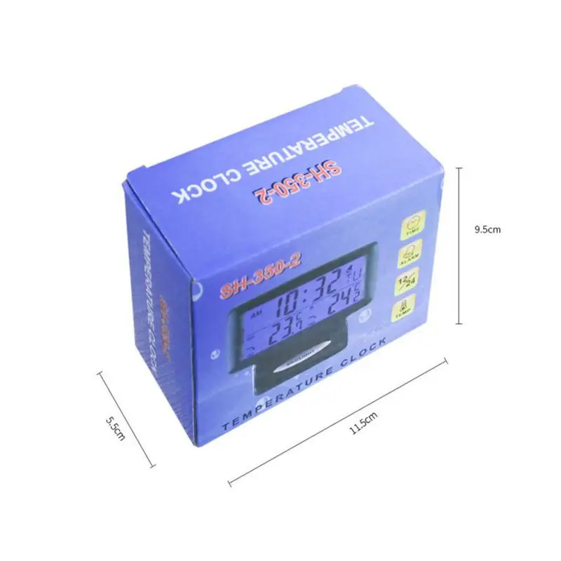 Автомобильные аксессуары электроника внутренние и внешние двухтемпературные электронные часы для автомобиля часы Автомобильный термометр светящийся