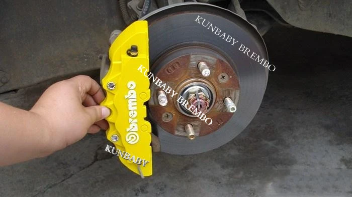 KUNBABY 4 цвета ABS пластик Авто хром 3D Brembo Стиль дисковый тормозной суппорт Чехлы передние и задние размер L& M& S